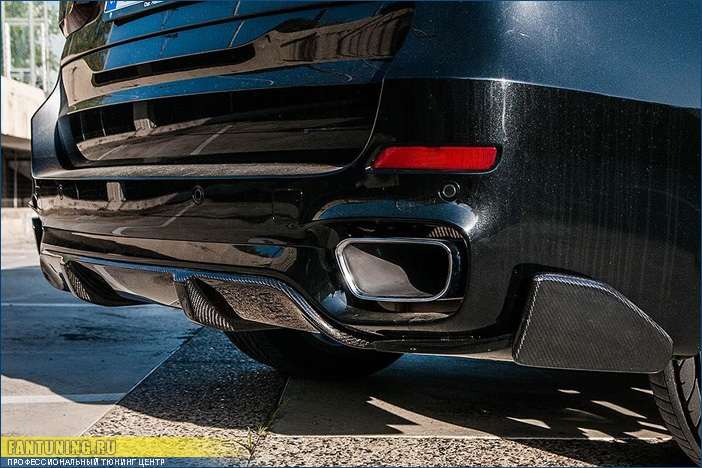 Карбоновый тюнинг заднего бампера в стиле М Перформанс (M Performance) для БМВ (BMW) X5 F15