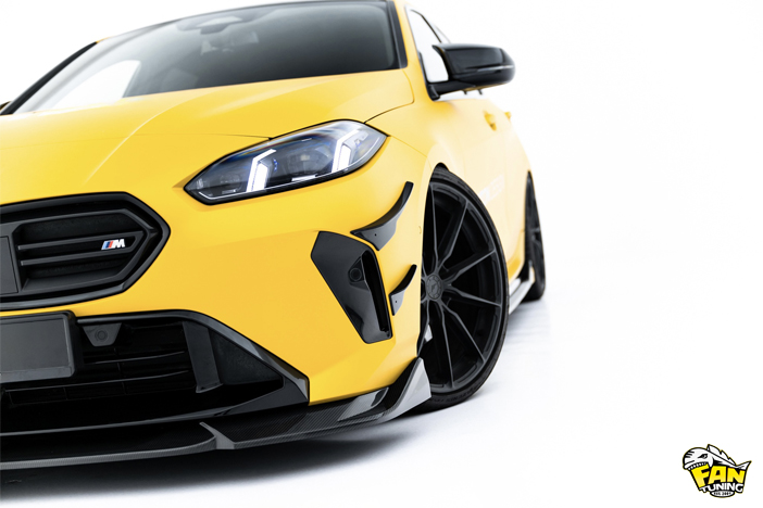 Карбоновый спойлер переднего бампера БМВ (BMW) M135i и М-Пакет F70