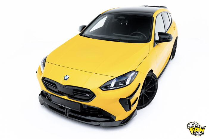 Карбоновый спойлер переднего бампера БМВ (BMW) M135i и М-Пакет F70