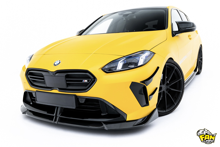 Карбоновый спойлер переднего бампера БМВ (BMW) M135i и М-Пакет F70