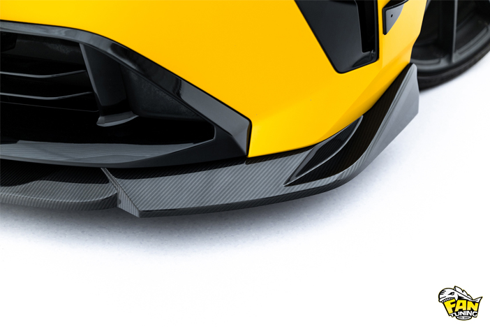 Карбоновый спойлер переднего бампера БМВ (BMW) M135i и М-Пакет F70