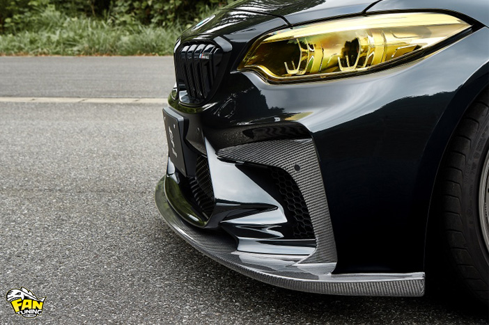 Карбоновый спойлер 3D Design переднего бампера БМВ (BMW) F87 M2 Competition