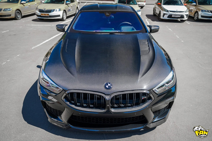 Карбоновая решетка радиатора (ноздри) для БМВ (BMW) 8, M8, Gran Coupe