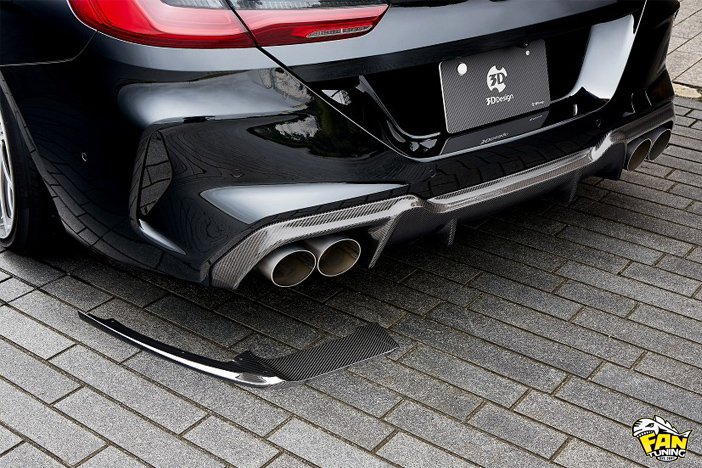 Аэродинамический карбоновый обвес на БМВ (BMW) M8 Gran Coupe F93 от японского тюнинг-ателье 3D Design