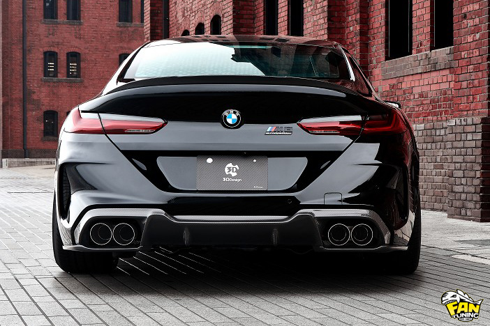 Аэродинамический карбоновый обвес на БМВ (BMW) M8 Gran Coupe F93 от японского тюнинг-ателье 3D Design