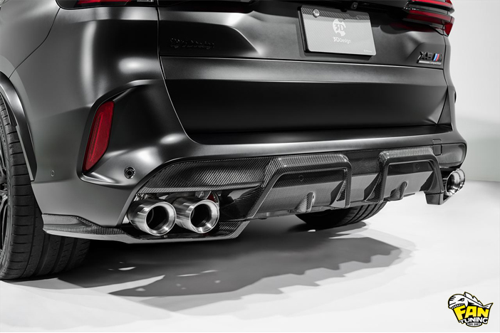 Карбоновый обвес на БМВ (BMW) X5M F95 LCI от японского тюнинг-ателье 3D Design