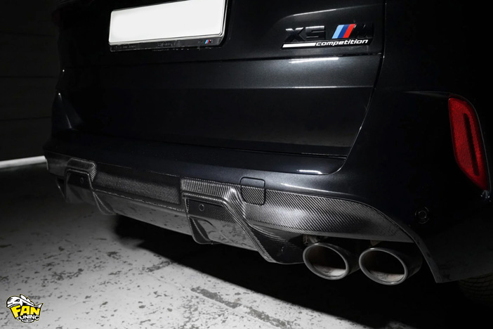 Карбоновый диффузор М Перформанс (M Performance) заднего бампера на БМВ (BMW) X5M F95