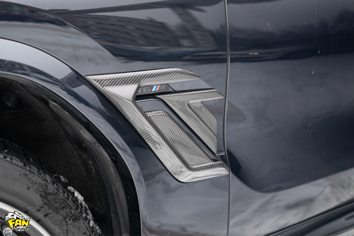 Карбоновые накладки на "жабры" в передние крылья БМВ (BMW) X6M F96