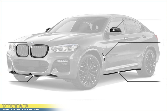 Аэродинамический обвес Ларте (Larte) на БМВ (BMW) X4 G02