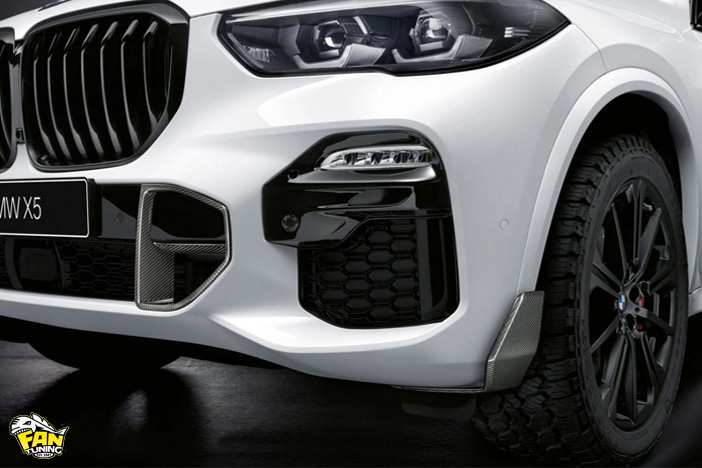 Карбоновые элероны М Перформанс (M Performance) переднего бампера на БМВ (BMW) X5 G05