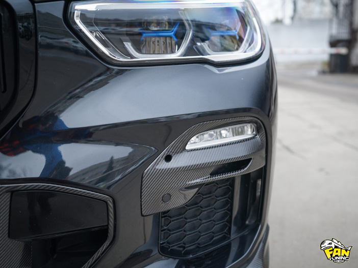 Карбоновые вставки М Перформанс (M Performance) в передний бампер БМВ (BMW) X5 G05