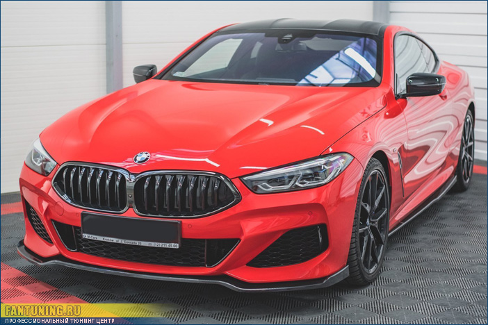 Сплитер переднего бампера на БМВ (BMW) 8-series G15