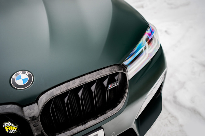 Карбоновая окантовка решетки радиатора (ноздрей) БМВ (BMW) 5 G30 и M5 F90