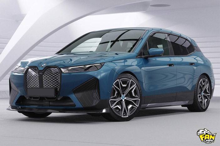 Спойлер (губа) переднего бампера на БМВ (BMW) iX i20