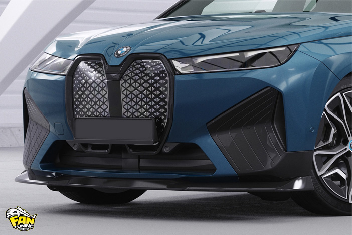 Спойлер (губа) переднего бампера на БМВ (BMW) iX i20