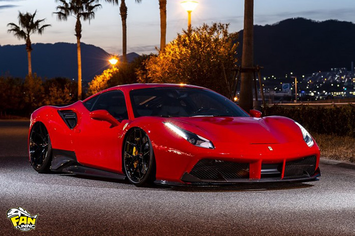 Аэродинамический обвес от японского тюнинг-ателье AIMGAIN на Феррари (Ferrari) 488 GTB