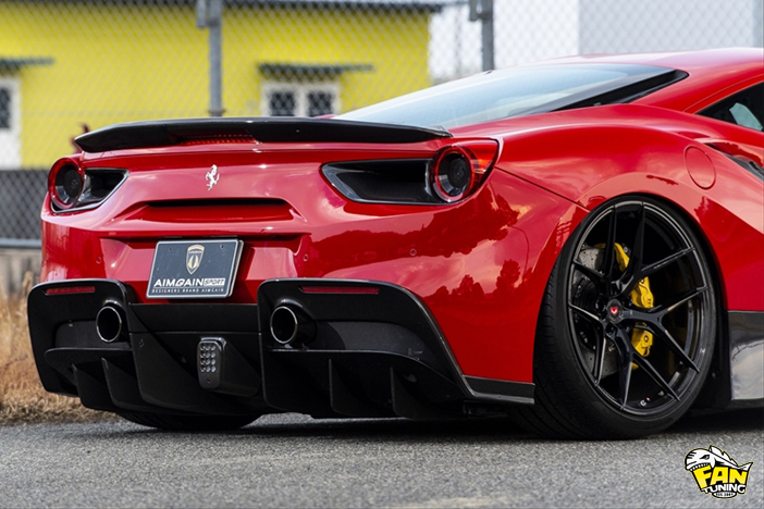 Аэродинамический обвес от японского тюнинг-ателье AIMGAIN на Феррари (Ferrari) 488 GTB