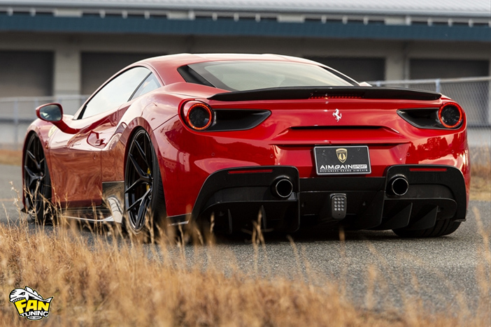 Аэродинамический обвес от японского тюнинг-ателье AIMGAIN на Феррари (Ferrari) 488 GTB