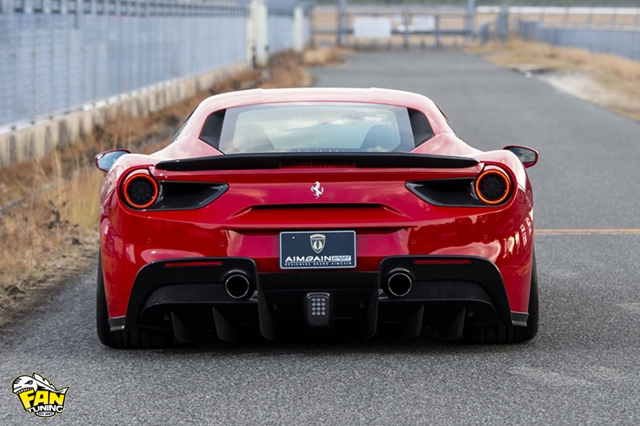 Аэродинамический обвес от японского тюнинг-ателье AIMGAIN на Феррари (Ferrari) 488 GTB