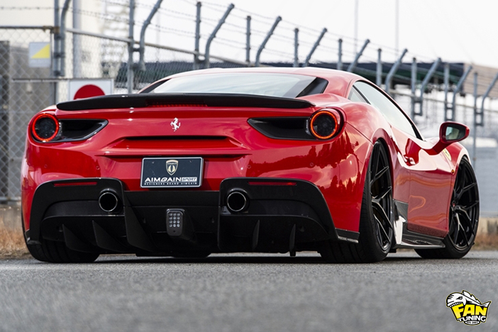 Аэродинамический обвес от японского тюнинг-ателье AIMGAIN на Феррари (Ferrari) 488 GTB