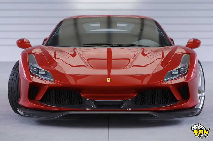 Губа переднего бампера для Феррари (Ferrari) F8 Tributo/Spider