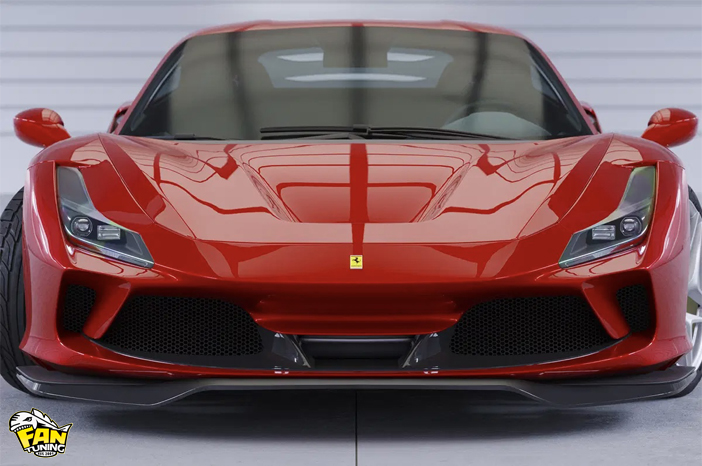 Губа переднего бампера для Феррари (Ferrari) F8 Tributo/Spider