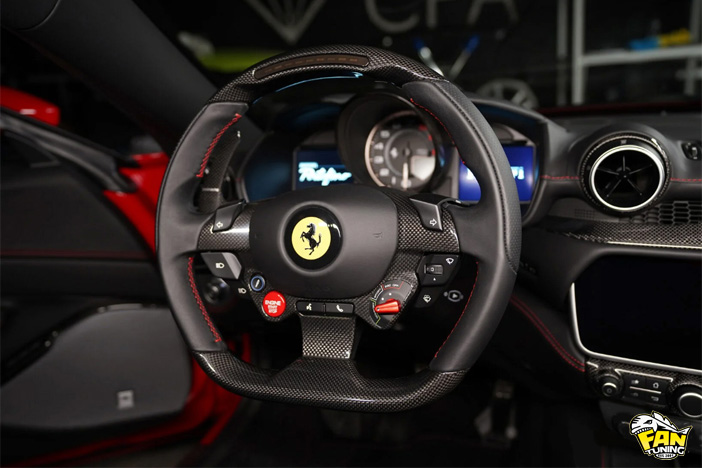 Карбоновая отделка салона Феррари Портофино (Ferrari Portofino)