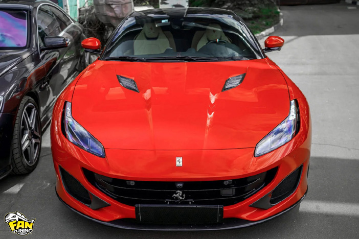 Карбоновые вставки (жабры) в капот Феррари Портофино (Ferrari Portofino)