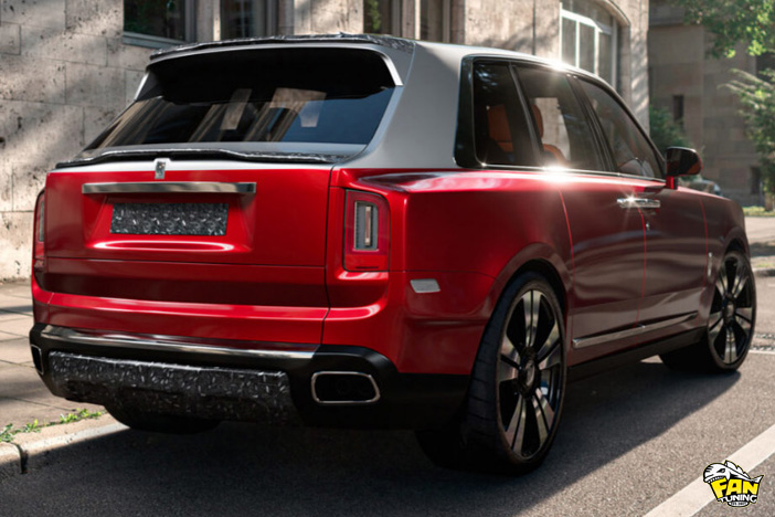 Карбоновый диффузор заднего бампера на Роллс Ройс (Rolls Royce) Cullinan