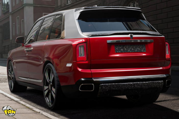 Карбоновый диффузор заднего бампера на Роллс Ройс (Rolls Royce) Cullinan