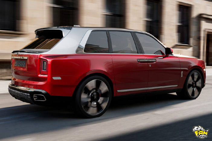 Карбоновый спойлер на верх багажной двери на Роллс Ройс (Rolls Royce) Cullinan