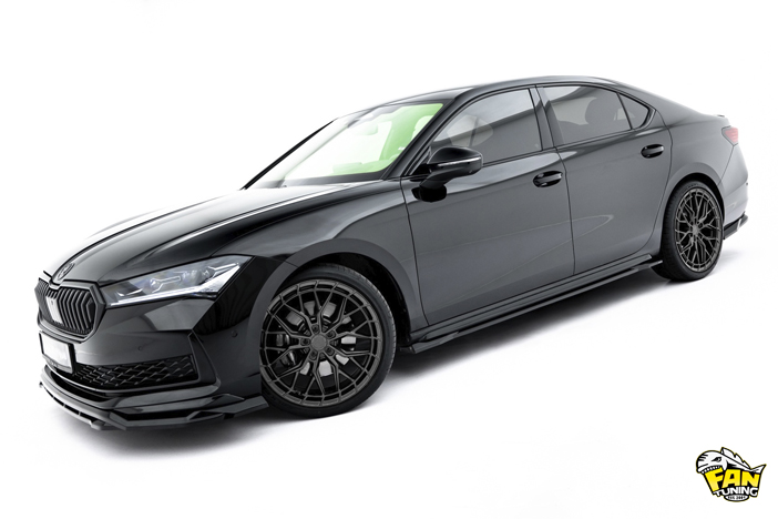Аэродинамический обвес V.2 на Шкоду Суперб (Skoda Superb) Mk4 2023+ в версии Sportline