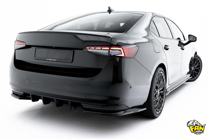 Аэродинамический обвес V.2 на Шкоду Суперб (Skoda Superb) Mk4 2023+ в версии Sportline