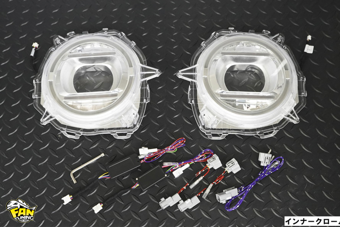 Аэродинамический обвес Mudron на Suzuki Jimny 5 дверей в стиле Mercedes G63 Brabus от японского тюнинг-ателье Aimgain