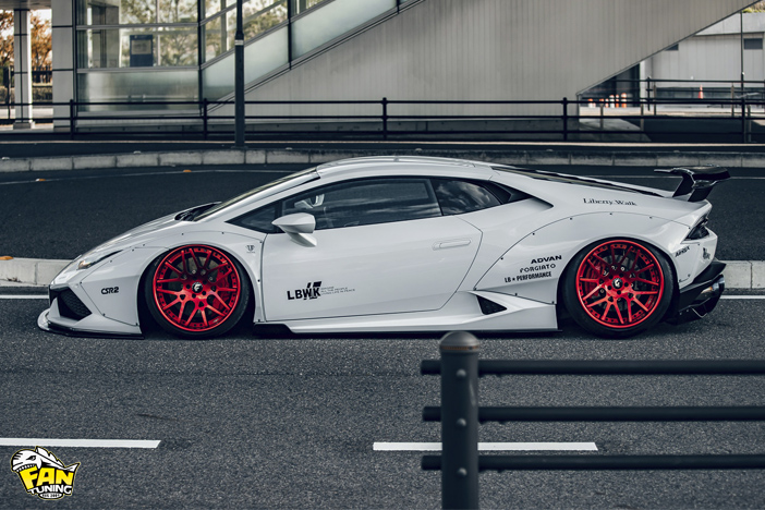 Аэродинамический обвес на Ламборгини Хуракан (Lamborghini Huracan) от японского тюнинг-ателье Liberty Walk