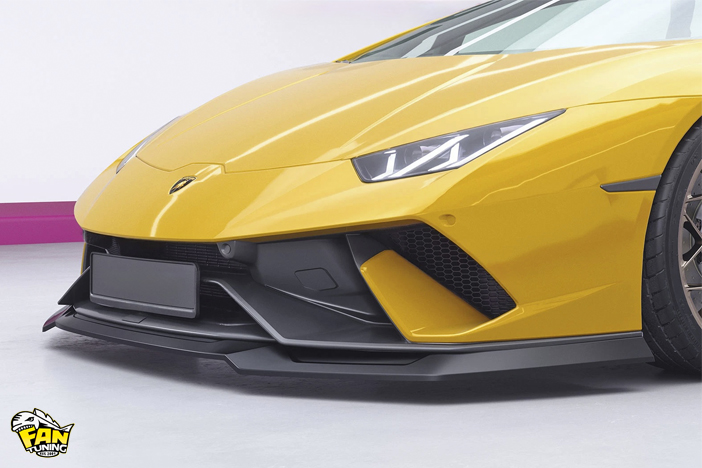 Спойлер (губа) переднего бампера на Ламборгини Хуракан (Lamborghini Huracan) Perfomante