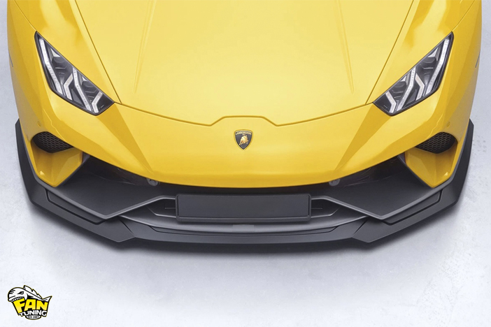 Спойлер (губа) переднего бампера на Ламборгини Хуракан (Lamborghini Huracan) Perfomante