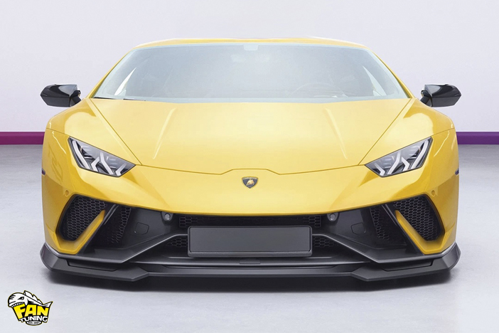 Спойлер (губа) переднего бампера на Ламборгини Хуракан (Lamborghini Huracan) Perfomante
