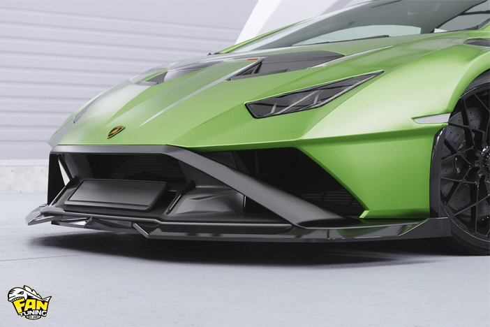 Спойлер (губа) переднего бампера на Ламборгини Хуракан (Lamborghini Huracan) STO