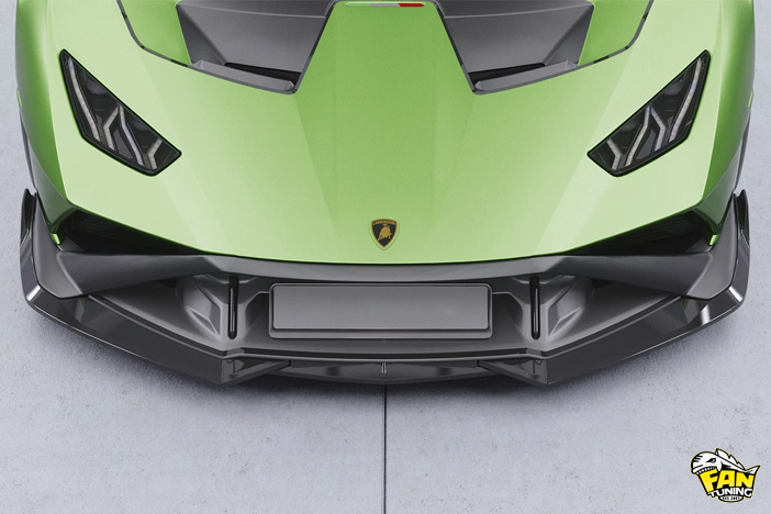 Спойлер (губа) переднего бампера на Ламборгини Хуракан (Lamborghini Huracan) STO