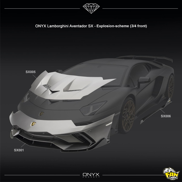 Аэродинамический обвес ONYX для Ламборгини Авентадор (Lamborghini Aventador) SX