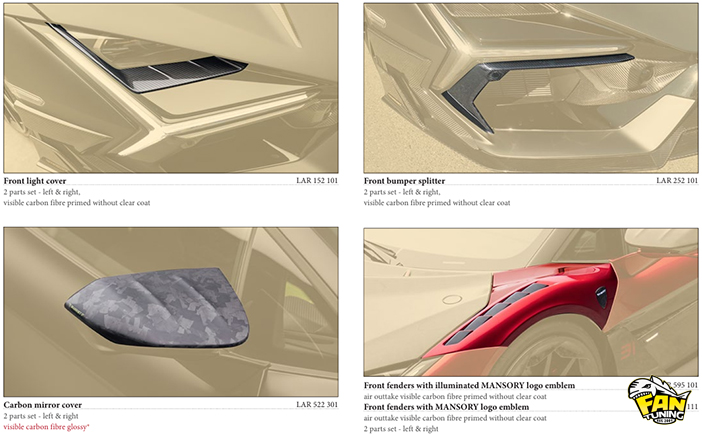 Карбоновый тюнинг на Ламборгини Ревуэлто (Lamborghini Revuelto) от Менсори (Mansory)