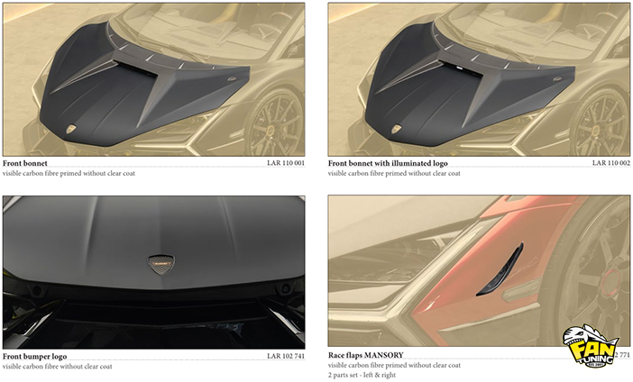 Карбоновый тюнинг на Ламборгини Ревуэлто (Lamborghini Revuelto) от Менсори (Mansory)