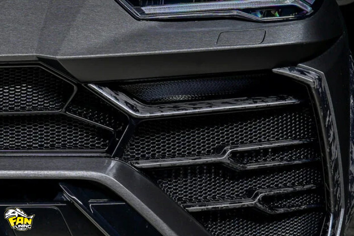 Карбоновые L-образные вставки в передний бампер Ламборгини Урус (Lamborghini Urus)