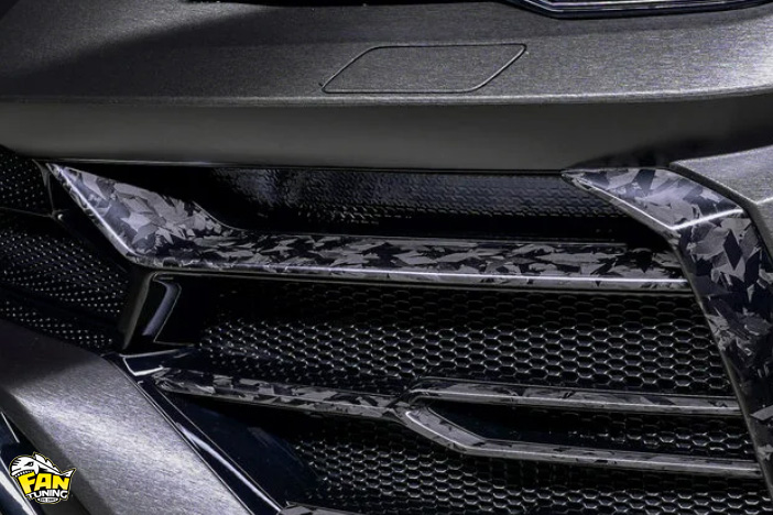 Карбоновые L-образные вставки в передний бампер Ламборгини Урус (Lamborghini Urus)