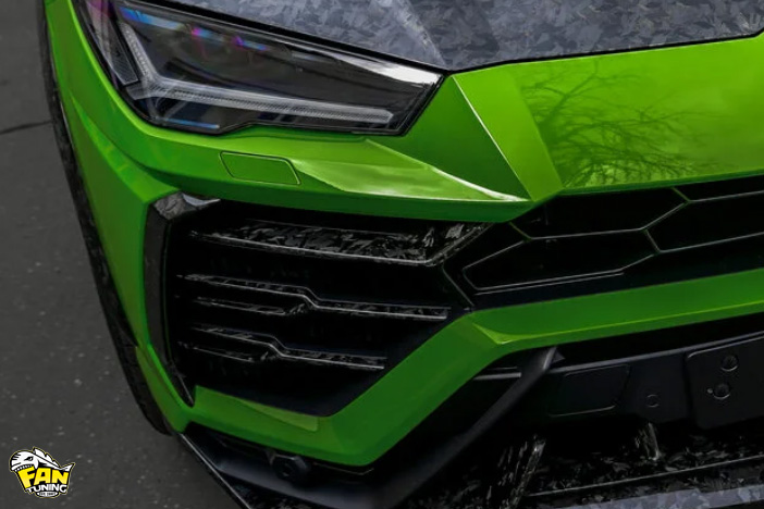 Карбоновые L-образные вставки в передний бампер Ламборгини Урус (Lamborghini Urus)