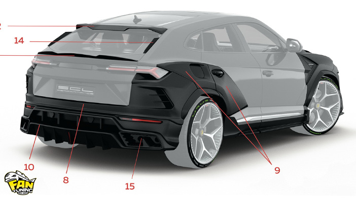 Аэродинамический обвес SCL на Лаборгини (Lamborghini) Urus