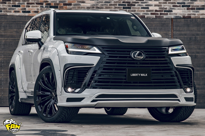 Аэродинамический обвес от японского тюнинг ателье Liberty Walk на новый Лексус (Lexus) LX600 LX500d