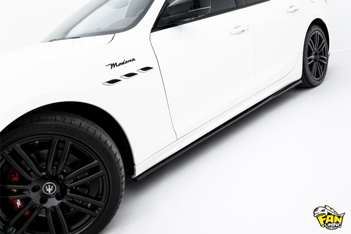 Аэродинамический обвес на Мазерати Гибли Модена (Maserati Ghibli Modena) 2017-2020 годов выпуска