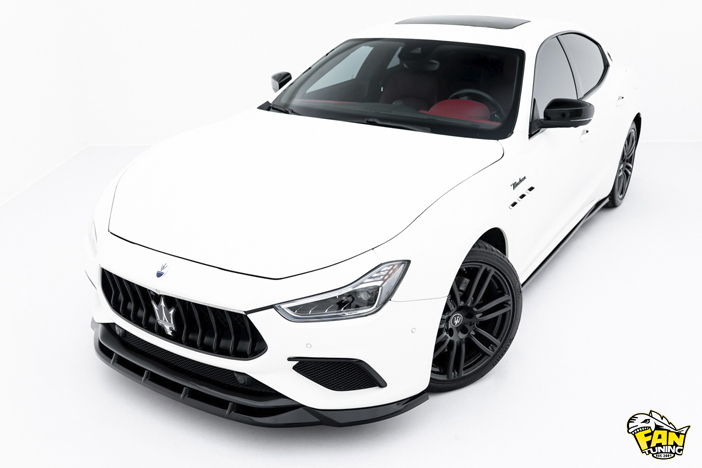 Аэродинамический обвес на Мазерати Гибли Модена (Maserati Ghibli Modena) 2017-2020 годов выпуска